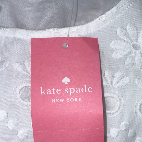 White NWT Kate Spade Eyelet Dress 10 - Picture 6 of 6